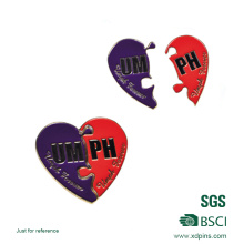 Metal el Pin en forma de corazón de la solapa para el regalo promocional (xd-09014)